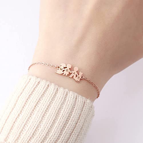 Custom Dog Cat Bracelet, Pet Initial Bracelet, Dog Mom Gifts