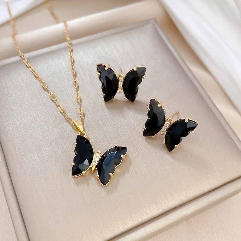 Elegant butterfly Gold Plated Jewelry set