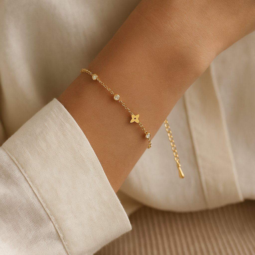 Geometric Titanium Steel 18K Gold Plated Bracelets