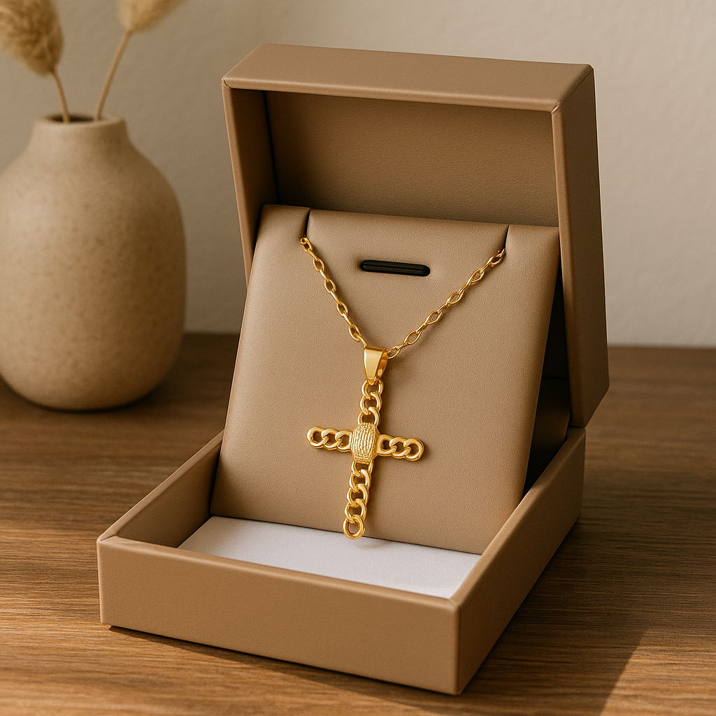 Retro Classic Shiny Crystal Cross Necklace Women Fashion Cubic Neck Religious Jewelry Gift
