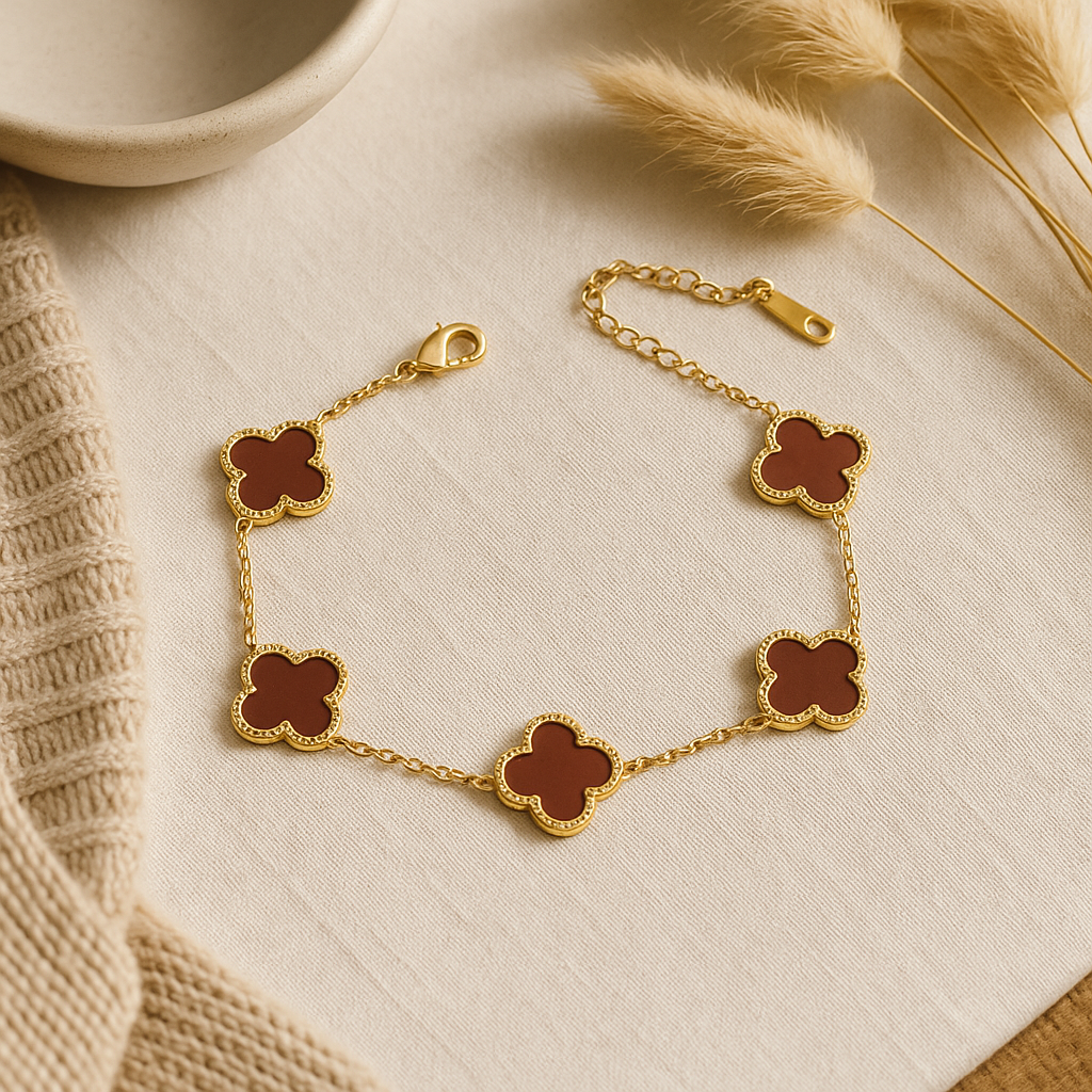 Quadrilateral Geometric Stainless Steel 18K Gold Plated Necklace