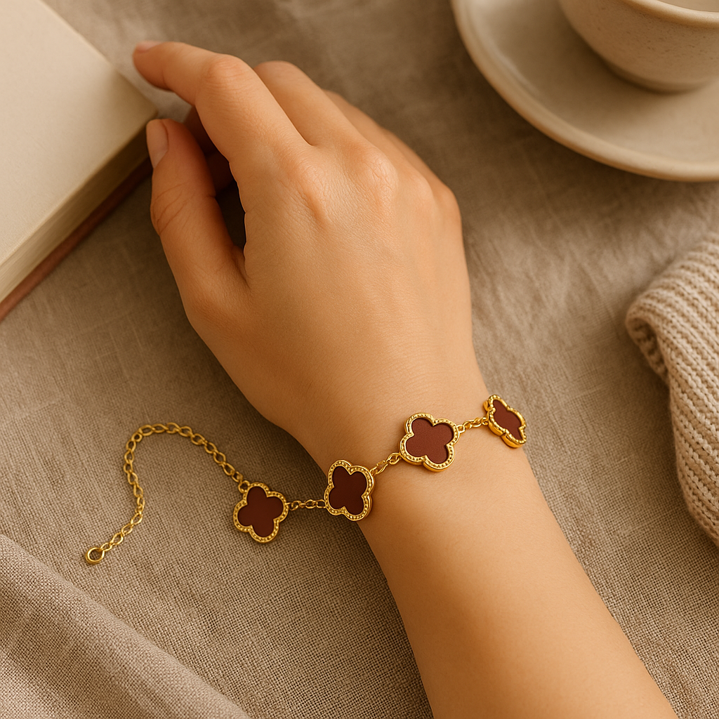 Quadrilateral Geometric Stainless Steel 18K Gold Plated Necklace