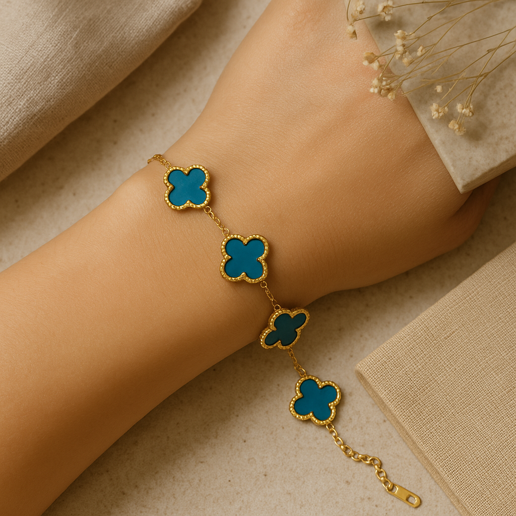 Quadrilateral Geometric Stainless Steel 18K Gold Plated Necklace