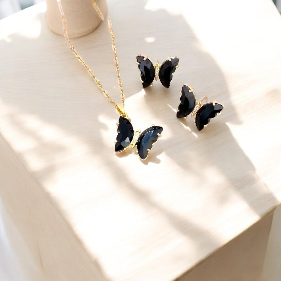 Elegant butterfly Gold Plated Jewelry set