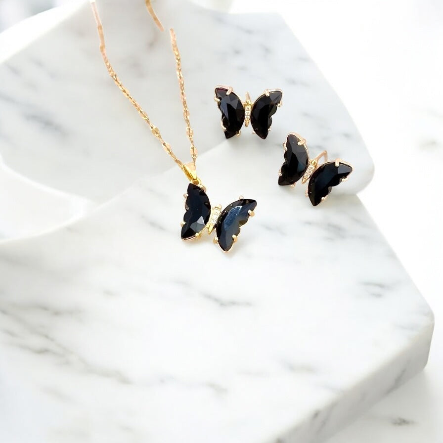 Elegant butterfly Gold Plated Jewelry set