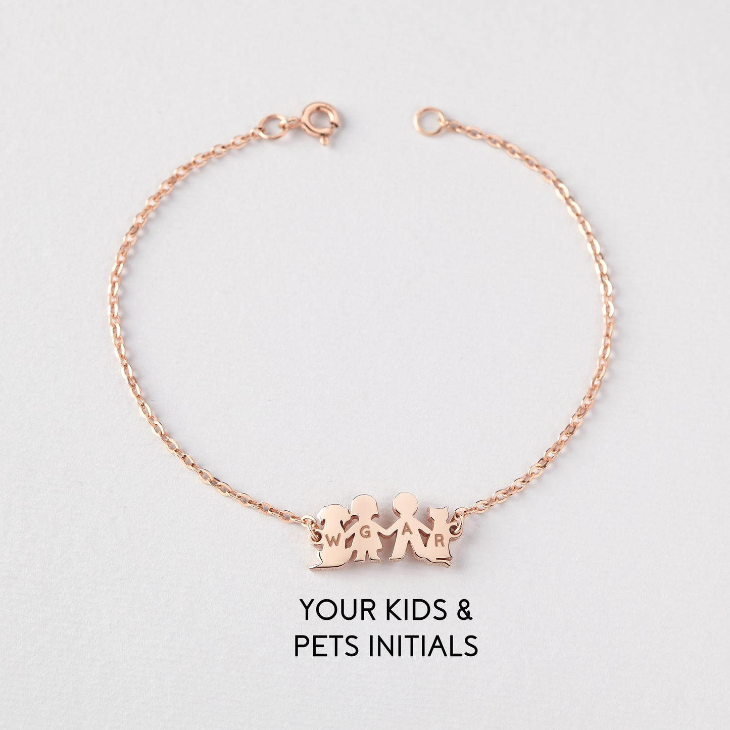 Custom Dog Cat Bracelet, Pet Initial Bracelet, Dog Mom Gifts