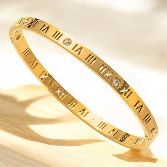 Titanium Steel 18K Gold Plated Bangles